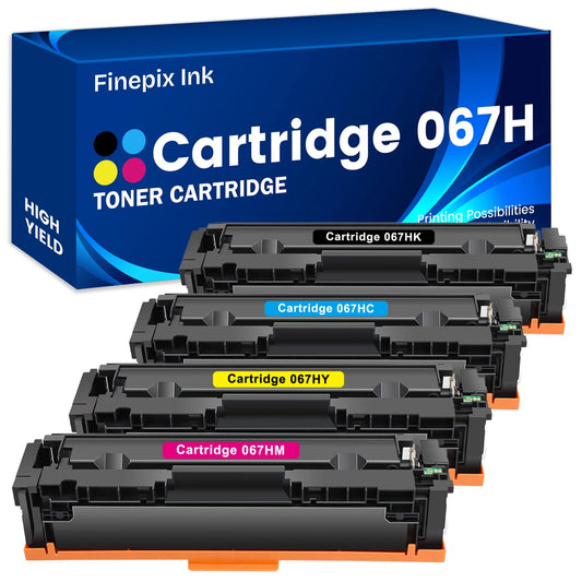 067H 067 Toner Cartridges High Yield with Chip Compatible for Canon 067H CRG-067H imageClass LBP633Cdw LBP632Cdw LBP631Cw MF653Cdw MF654Cdw MF655Cdw MF656Cdw (Black Cyan Magenta Yellow, 4-Pack)