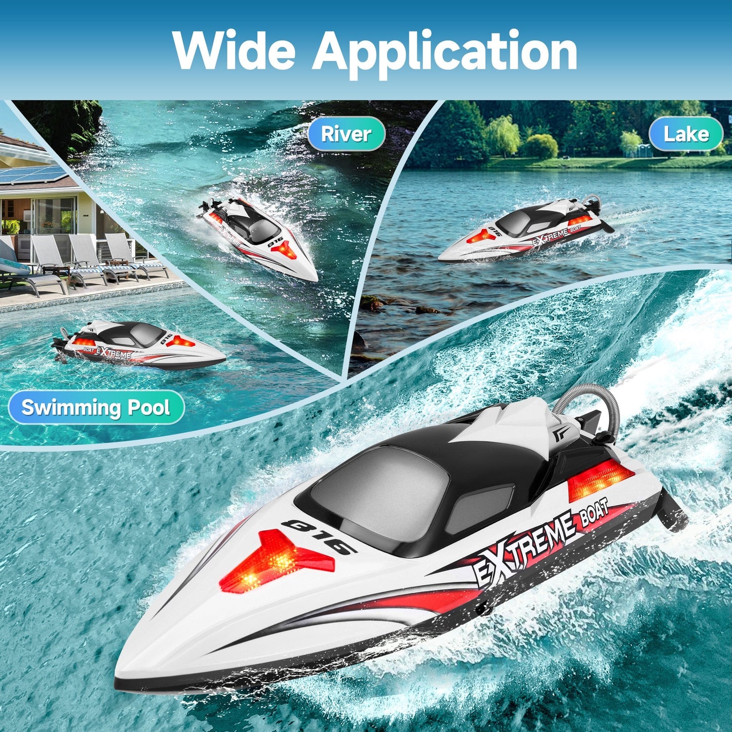 AMTPM Top Race Toy Replacement Parts & Accessories Remote Control Boat 30 MPH Rc Boats for Adults and Boys Realistic