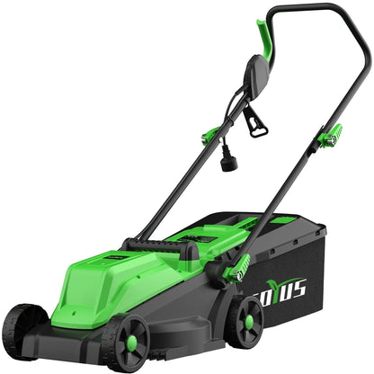 SOYUS Electric Lawn Mower Corded, 13" 11-Amp Lawn Mowers with 8 Gallon Collection Bag