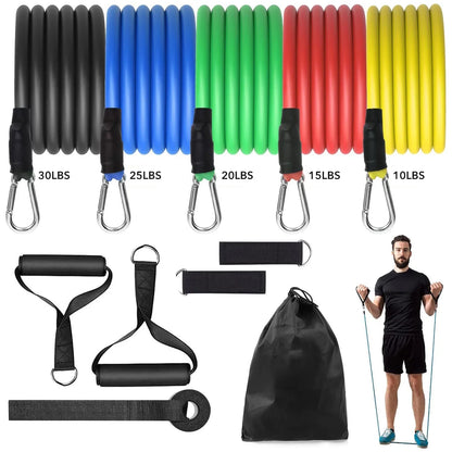 BN-LINK 100Lbs Resistance Bands Set for Working Out, Workout Bands for Men and Women, Simple Exercising Bands Set for Strength Training Equipment at Home.