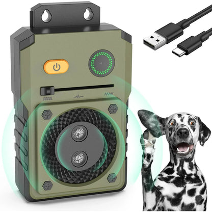 Anti Bark Device for Dogs, Rechargeable Dog Barking Deterrent Devices with 3 Modes, 50FT Anti Dog Barking Device Stop Dogs Barking, Anti Bark Box for Indoors Outdoors Puppy Large Dogs, Green