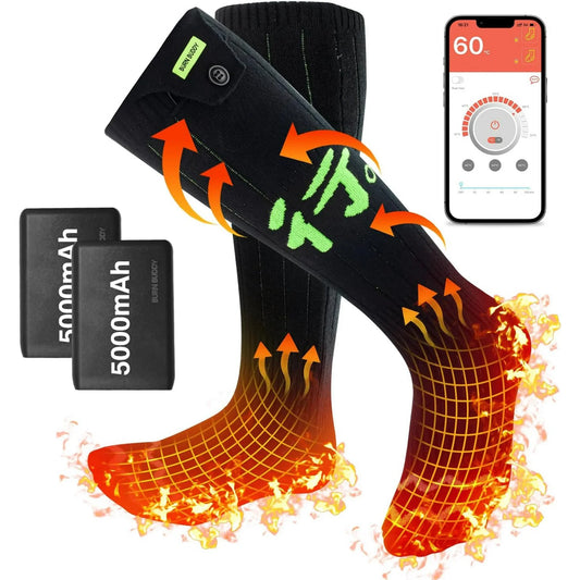 Heated Socks for Men Women,Rechargeable Heated Socks with 4 Heating Level,Battery Heated Socks Washable Electric Socks for Men Skiing Hunting Camping XL