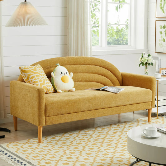 Upholstered Vibrant Rainbow Design, Premium Loveseat, Three-Seater Sofa, and Armchair for Stylish Living Space