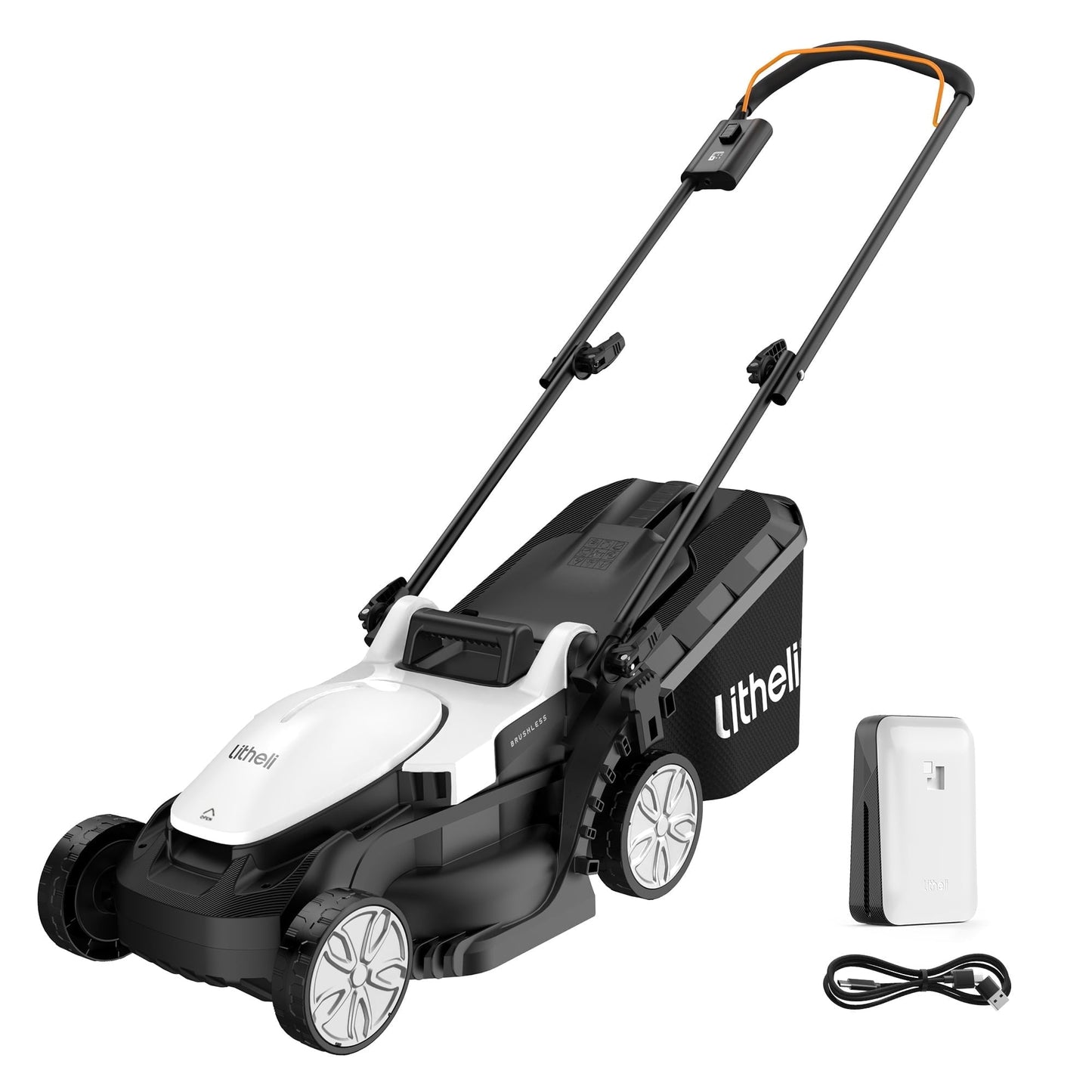 Steelite 13 Inch Cordless Lawn Mower , 20V Electric Lawn Mowers for Garden With Brushless Motor, 4.0Ah Battery Included