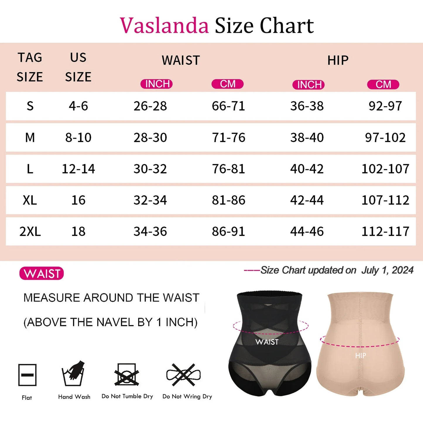 VASLANDA 2 Packs Women Butt Lifter Shapewear Hi-Waist Double Tummy Control Panty fajas Waist Trainer Body Shaper