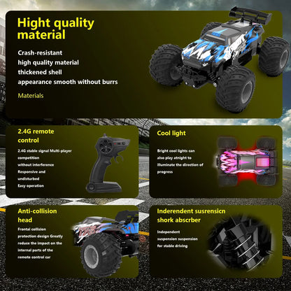 RC Truck, Remote Control Car 1:18 Scale All Terrain Rechargeable RC Cars for Kid and Adult