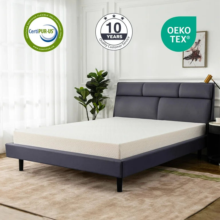 SynthoSpace Twin Memory Foam Mattress, 8 inch Gel Memory Foam Mattress in a Box, Medium