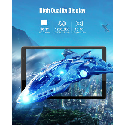 Tablet 10 inch Android Tablets, Android 12 Tablet Quad Core Processor (2+2) 4GB RAM 32GB ROM, 1TB Expandable Tablet Computer, 6000mAh Battery, 1280 * 800 IPS Screen, Bluetooth, WiFi (Gray)