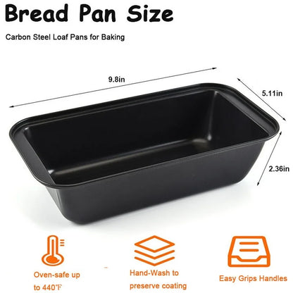 LIMICAR Loaf Pan Set,3-Piece,Carbon Steel Nonstick Bread Loaf Pan,Loaf Baking Pan for Home Baking Brownies and Pound Cakes, 9X5 Inch