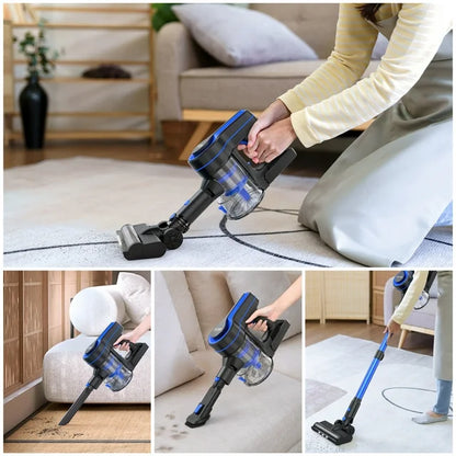 Hijob Portable Cordless Stick Vacuum Cleaner Lightweight for Carpet Floor Pet Hair