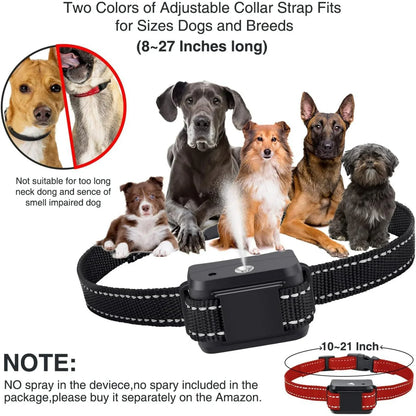 Citronella Bark Collar,Spray Bark Collar with 2 Adjustable Spray & Sensitivity Level,Rechargeable Citronella Dog Collar,Anti Barking Collar Stop Bark Training No Bark Collar for Small Medium