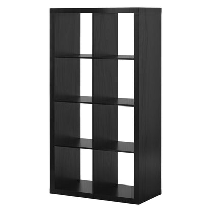 Clipeyh 8-Cube Storage Organizer,Open Back Decorative Bookshelves,Black