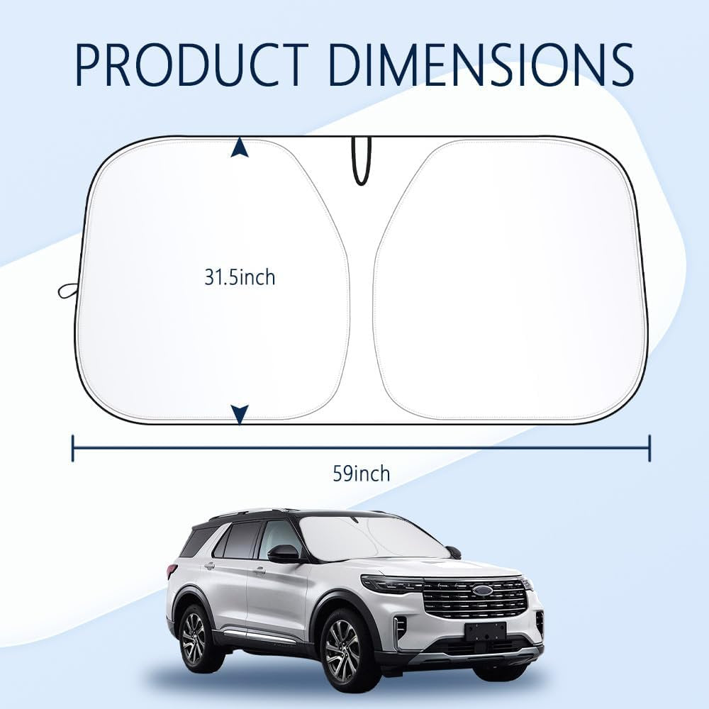 Car Windshield Sun Shade, Reflector Sunshade Offers Ultimate Protection for Car Interior