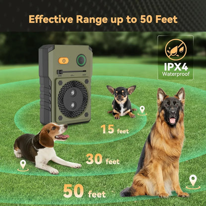 Anti Bark Device for Dogs, Rechargeable Dog Barking Deterrent Devices with 3 Modes, 50FT Anti Dog Barking Device Stop Dogs Barking, Anti Bark Box for Indoors Outdoors Puppy Large Dogs, Green