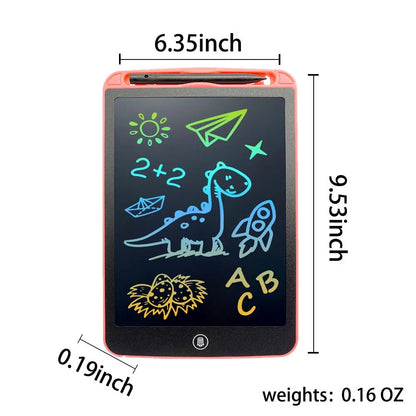 LCD Writing Tablet for Kids 10 Inch, Colorful Doodle Board Drawing Tablet with Lock Function, Erasable Reusable Writing Pad