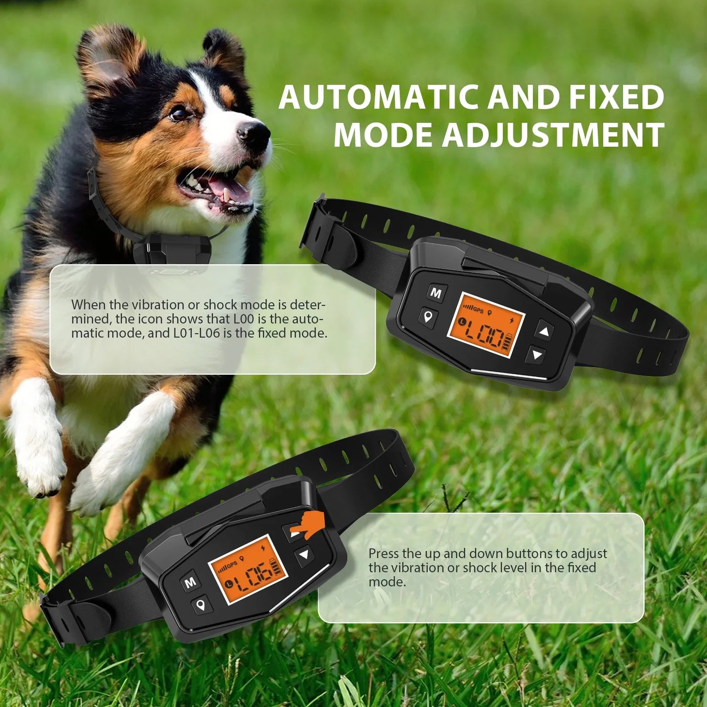 Wireless Dog Fence, Dog Fence Collar with Tone, Vib, Static Warning Modes Outdoor 3000ft, Electric Fence for Dogs with Automatic Fixed Mode Safe to Dogs and Pets