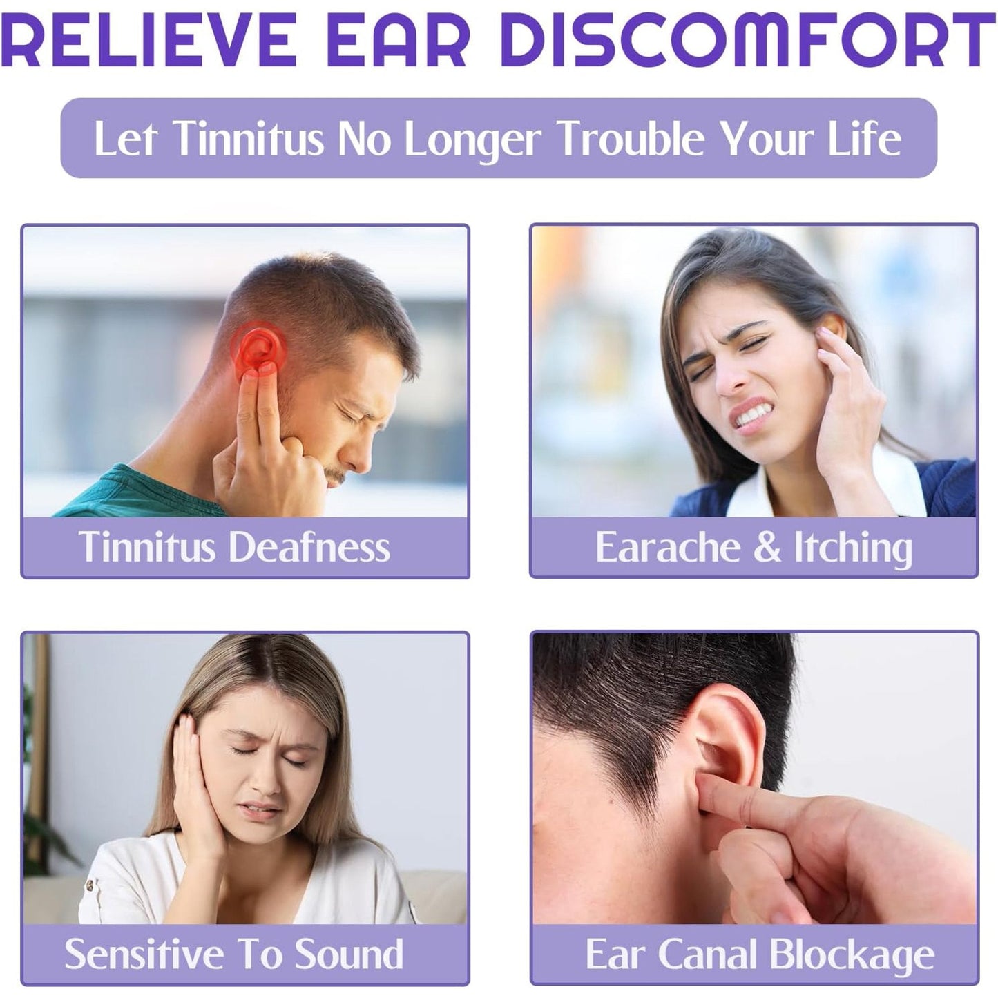 Tinnitus Relief for Ringing Ears, Natural Herbal Blend & Improve Hearing for Men & Women