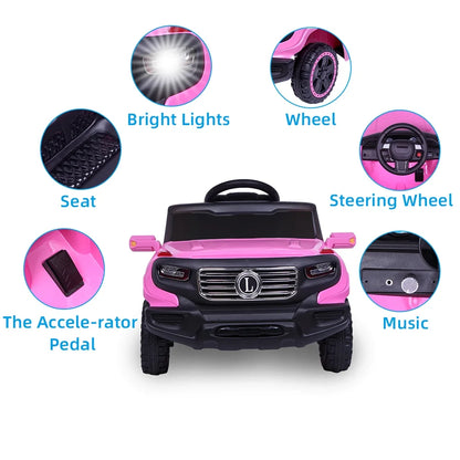 Ktaxon 6V Kids Ride On Car, Powered Electric Car Toys w/Parent Remote Control for Boys Girls, Pink