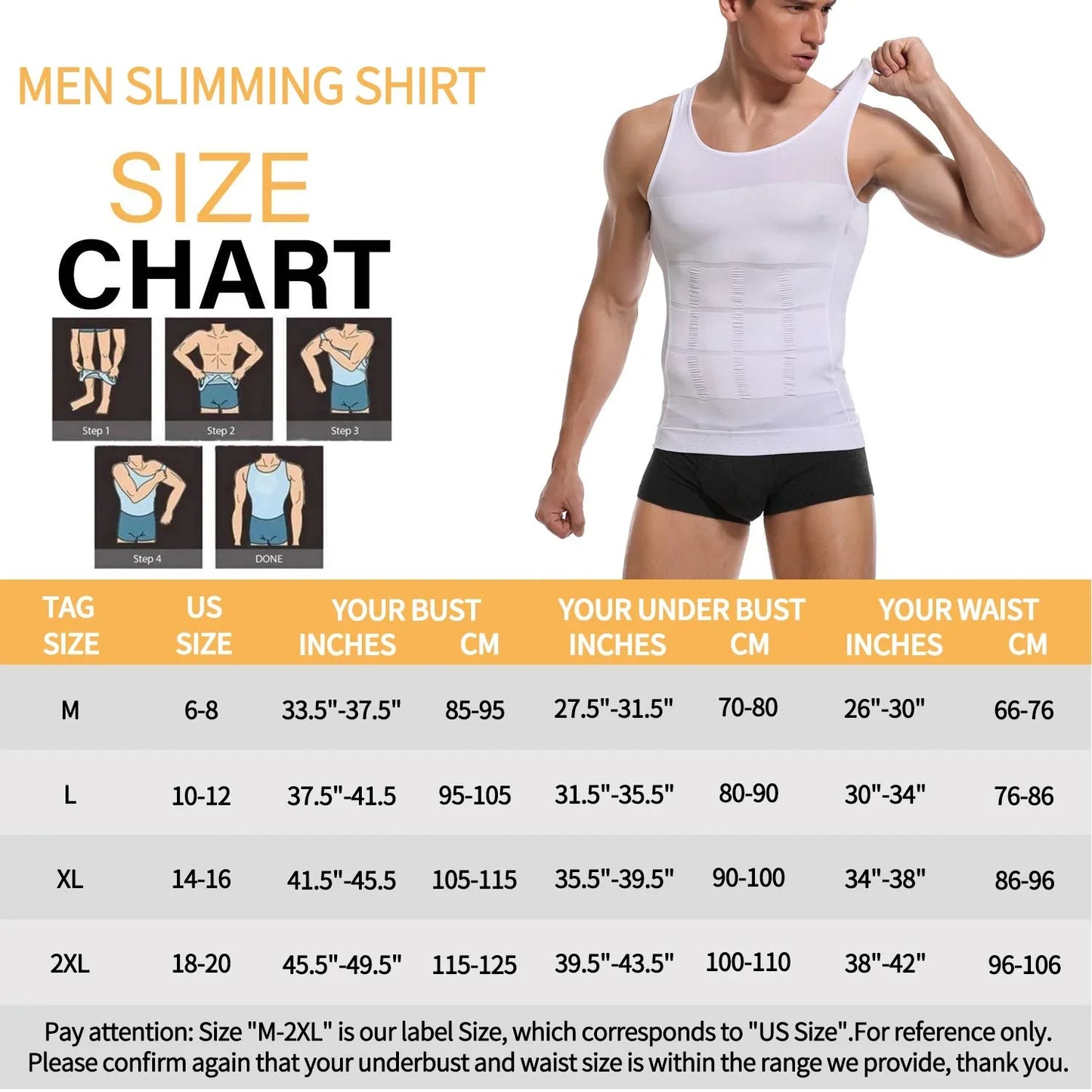 Mens Compression Undershirts Ultra Slimming Body Shaper Belly Control Vest Workout Active Gynecomastia Tank Tops