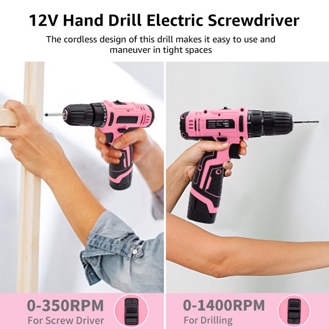 RELOIVE Electric Drill 12V Cordless Drill Electric Screwdriver Mini Wireless Power Driver DC Lithium-Ion Battery P41