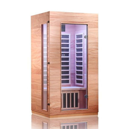 Jingliving Home Sauna Room 1 Person Okoume & Hemlock Wooden Indoor Sauna