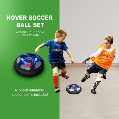 JUGAAD LIFE Hover Soccer Ball Toys for Boys, Rechargeable Indoor Floating Air Soccer Ball with LED Light, Birthday Christmas Gifts for Kids Age 3 4 5 6 7 8 Years Old