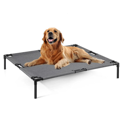 Reyox Cooling Elevated Dog Bed for Large Dogs,Large Raised Dog Bed with Breathable Mesh,Washable Chew Proof Dog Cot