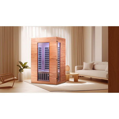 Jingliving Home Sauna Room 2 Person Okoume & Hemlock Wooden Indoor Sauna