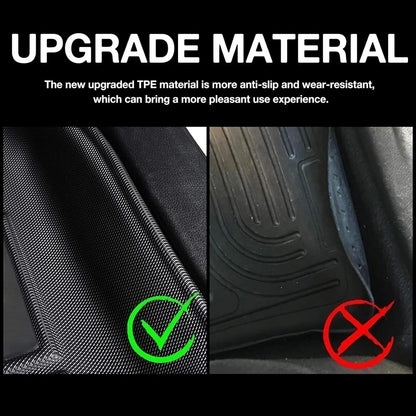 AOMSAZTO Car Floor Mats for Toyota RAV4 Hybrid 2019-2024 All Weather TPE Rubber Floor Liners Protection Black