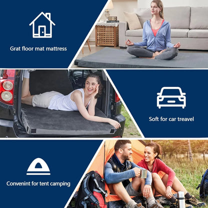 Teler CertiPUR-US Foam Camping Mattress Pad, Portable Foam Sleeping Pad for Camping, Roll up Sleeping Mat for Adults , Car, Tent SUV Cot Mattress