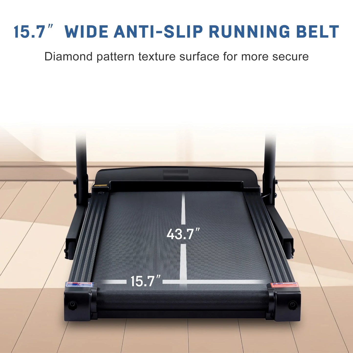 2.5 HP Hydraulic Folding treadmill with 3-speed Incline Adjustment, 12 preset Programs, 3 Countdown Modes, Heart Rate, Bluetooth For Home and Gym