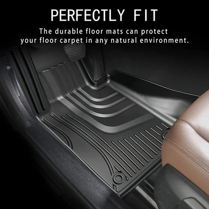 AOMSAZTO Car Floor Mats for BMW X5 (F15) 2014-2018 / BMW X6 (F16) 2015-2019, Heavy Duty TPE All Weather Car Floor Mats Liner, 1st & 2nd Row All Weather Protection, Anti Skid Car Mats, Black