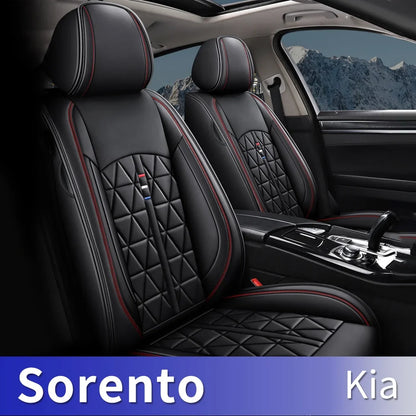 AOMSAZTO Fit Kia Sorento 2007-2021 PU Leather Car seat Cover 20-seat Full Set&nbsp;Compatible Airbag Fit For Split Back Seat Headrest