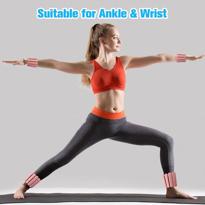 Pilates Wrist & Ankle Weights for Women, Wearable Strong Arm & Leg Weights Set of 2(1Lbs Each), Adjustable Ankle Weights for Walking, Yoga, Dance, Barre,Gym