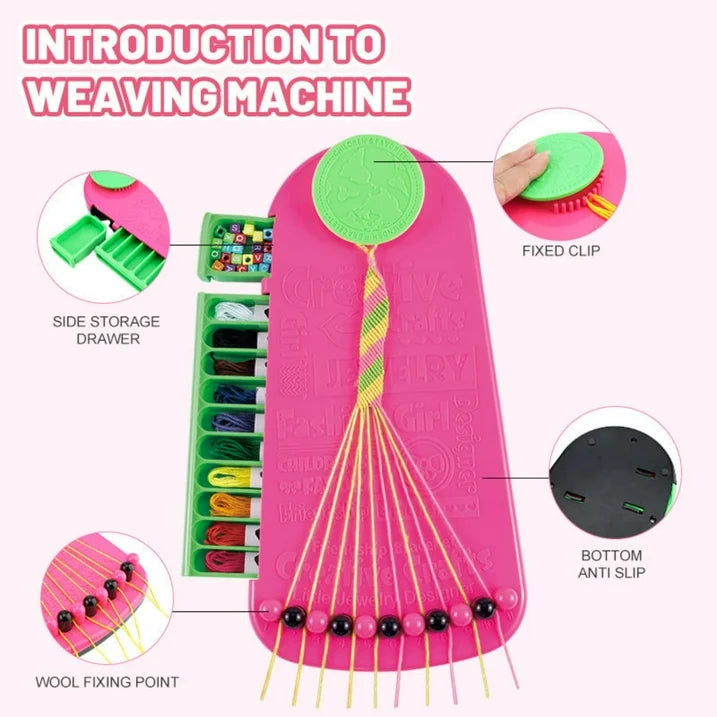 JUGAAD LIFE Friendship Bracelet Making Kit for Girls, DIY Arts and Crafts for Kids Ages 6-12, Making Kit with 20 Pre-Cut Threads and Accessories, Birthday Christmas Gifts