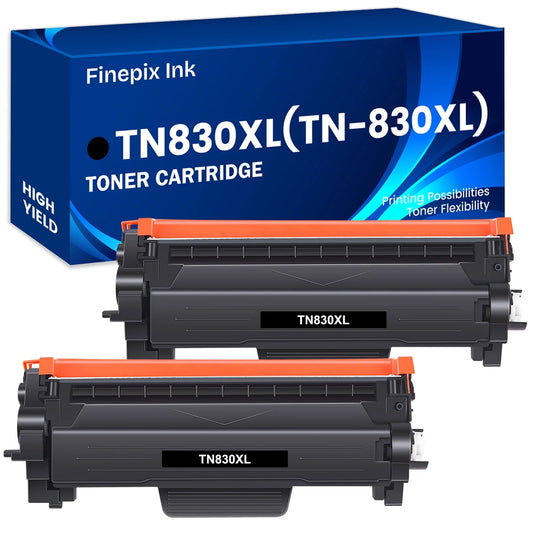 830XL 830 High Yield with Chip Toner Cartridge Compatible for Brother TN830XL Brother HL-L2400D L2405W L2460DW L2460DWXL L2865DW DCP-L2640DW MFC-L2807DW L2820DW L2820DWXL (Black, 2-Pack)