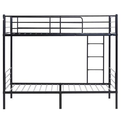 Zimtown Twin over Twin Steel Bunk Beds Frame, 78" x 42" x 65" with Ladder Bedroom Dorm Room for Kids Adult Children