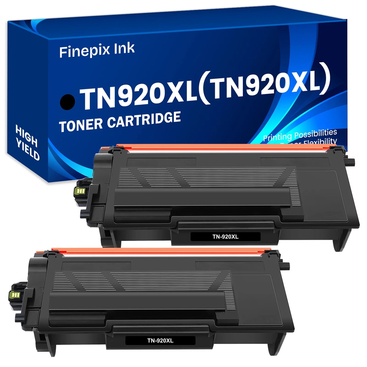 920XL 920 High Yield with Chip Toner Cartridges Compatible for Brother TN920XL Brother HL-L5210DN L6210DW L6217DW L6310DW EX415DW DCP-L5510DN MFC-L5710DN L5715DW L5717DW L5915DW (Black, 2-Pack)