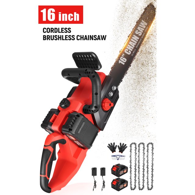 RELOIVE 42V 16" Brushless Cordless Chainsaw Great For Tree Felling, Limbing, Pruning, and Firewood U56