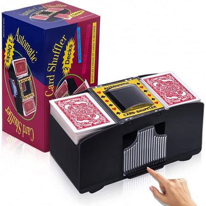 Automatic Card Shuffler 1/2/4/6 Decks, Electric Battery-Operated Shuffler, Casino Card Game for Poker, Home Card Game, UNO, Phase10, Texas Hold'em, Blackjack, Home Party Club Game