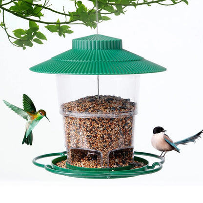 Bird Feeder For Outdoors Squirrel Proof, Hanging Bird Feeder,Finch Feeder, Suitable For Bird Seed For Outside Feeders, 2.2 lbs Capacity(Green)