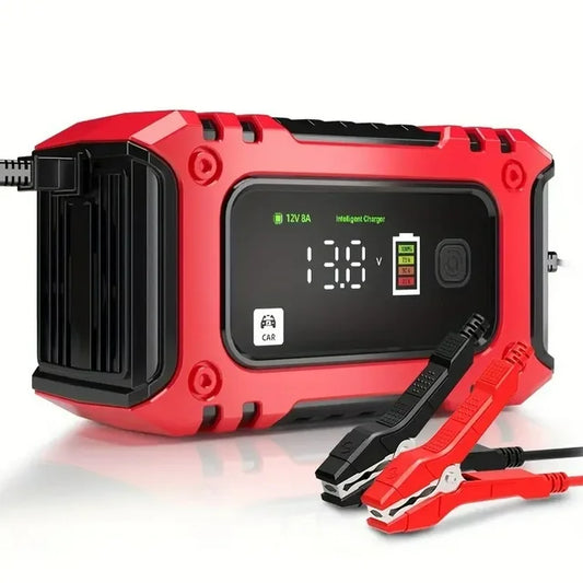 Car Battery Charger, 6V and 12V Trickle Charger, Battery Maintainer for Motorcycle, ATVs, and More