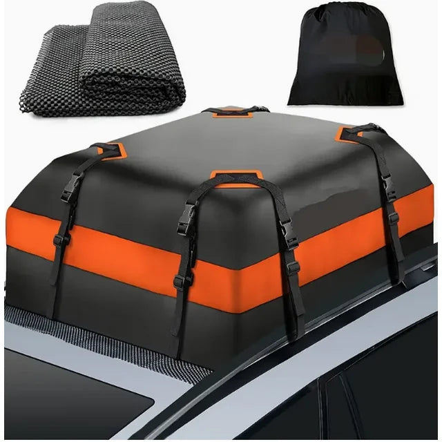 Car Rooftop Cargo Carrier Bag, Soft Roof Top Luggage Bag for All Vechicles with Waterproof Zip