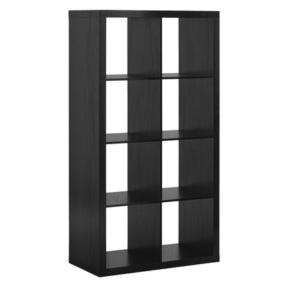 Clipeyh 8-Cube Storage Organizer,Open Back Decorative Bookshelves,Black