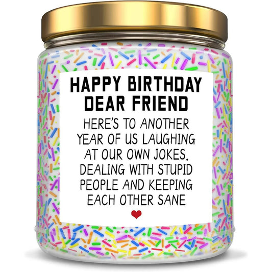 Happy Birthday Gifts for Women, Best Friends, BFF Friendship Gifts for Women Funny Gifts for Women, Best Friends, Her, Sister, Female, Coworker, Girlfriend, Bestie Christmas Candles Gifts