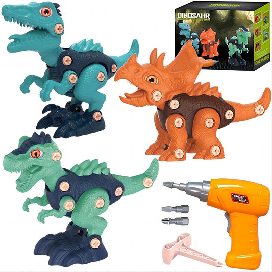 JUGAAD LIFE Dinosaur Toys Take Apart Dinosaur Toys for Boys 3-6 Years Old with Electric Drill for Kids 3-5 5-7 Construction Building Toy Party Christmas Birthday Gifts for Toddlers Boys Girls