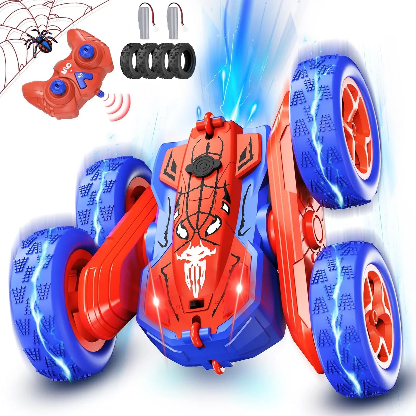 JUGAAD LIFE Remote Control Cars RC Stunt Cars, 360 Flip 4WD Rechargeable, Birthday Gifts Toys for Boys Girls Kids 3 4 5 6 7 8 9 10 Years Old