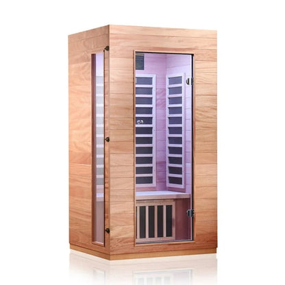 Jingliving Home Sauna Room 1 Person Okoume & Hemlock Wooden Indoor Sauna