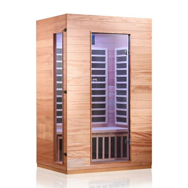 Jingliving Home Sauna Room 2 Person Okoume & Hemlock Wooden Indoor Sauna