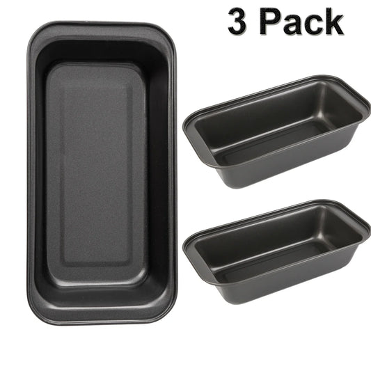 LIMICAR Loaf Pan Set,3-Piece,Carbon Steel Nonstick Bread Loaf Pan,Loaf Baking Pan for Home Baking Brownies and Pound Cakes, 9X5 Inch